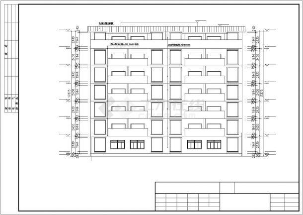 6层砖混房住宅屋建筑cad详细设计施工图纸-图二