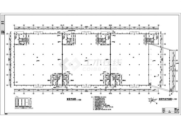 某地三层框架结构厂房建筑设计扩初图-图二