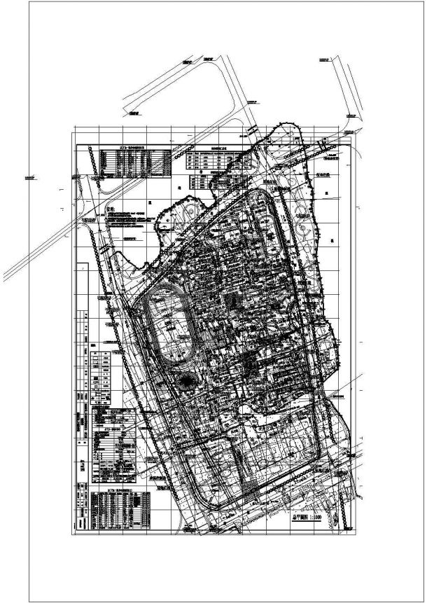 中学校园全套建筑施工图，建筑专业-图一