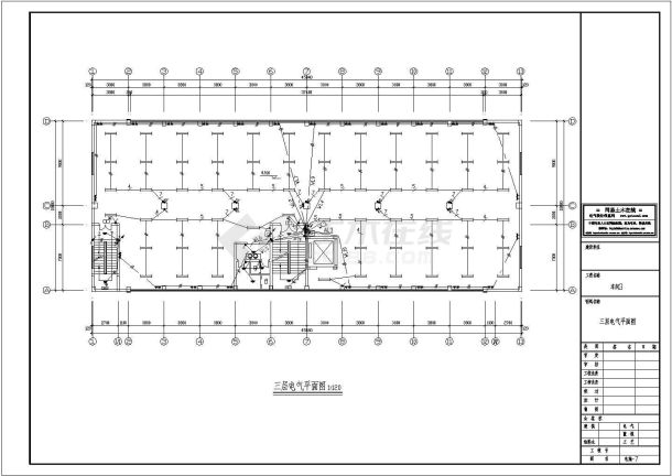 四层车间全套电气设计施工CAD图-图一