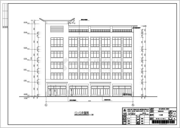 兰州市榆中县某地五层框架结构办公楼建筑设计施工图纸-图二