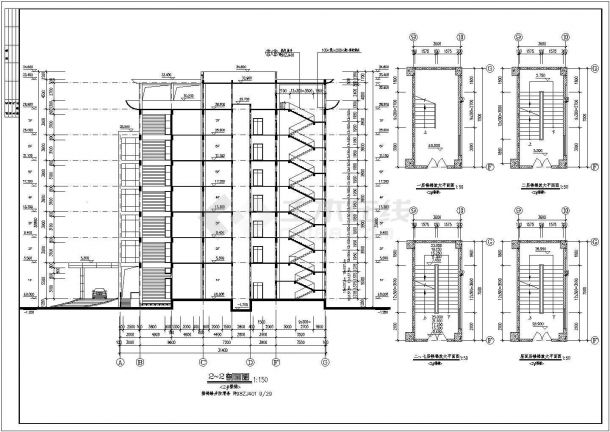  A complete set of cad plane construction drawings of an office building - Figure 1