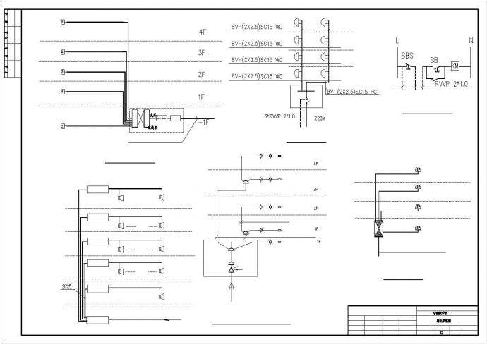 一中学学校全套电气设计施工CAD图_图1