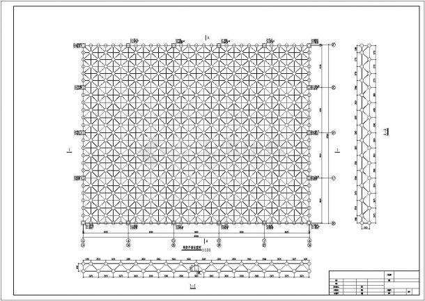 某地螺栓球节点碳钢网架结构施工图纸-图一