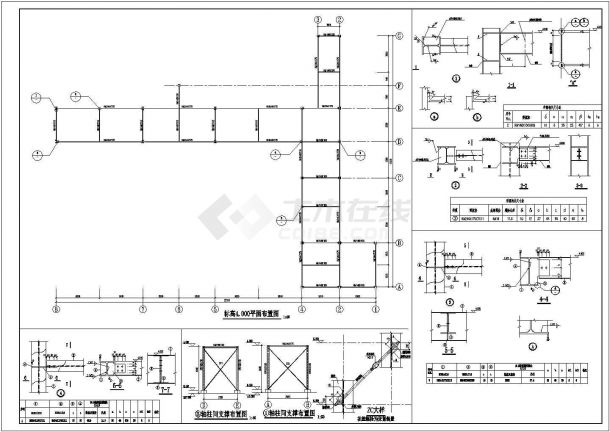 某地工业厂区单层框架结构施工图纸-图二
