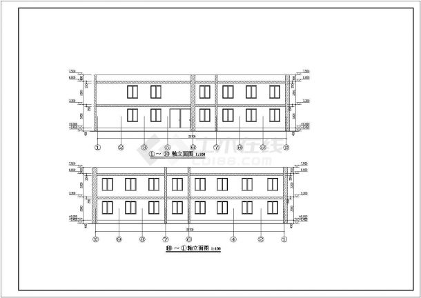  Construction drawing of partial reinforcement and reconstruction structure of a two-story office building - Figure 1