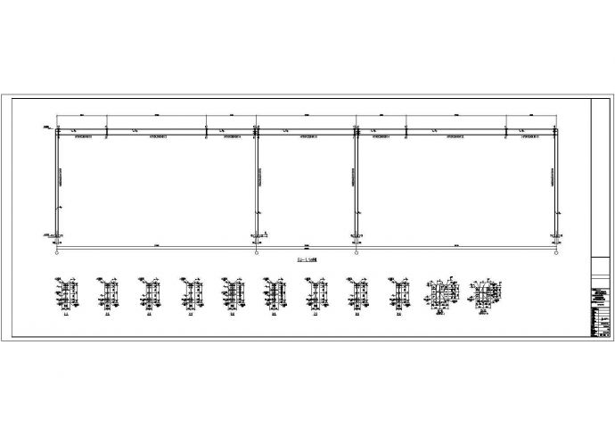 某地花卉温室的大跨度钢桁架结构施工图纸_图1