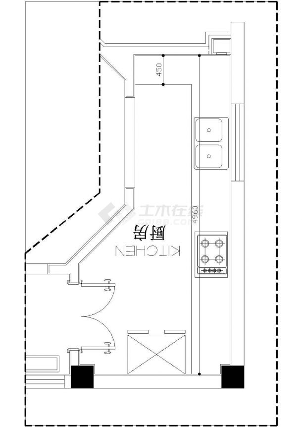 杭州某亚厦半岛样板房图纸（整理）建筑图-图二