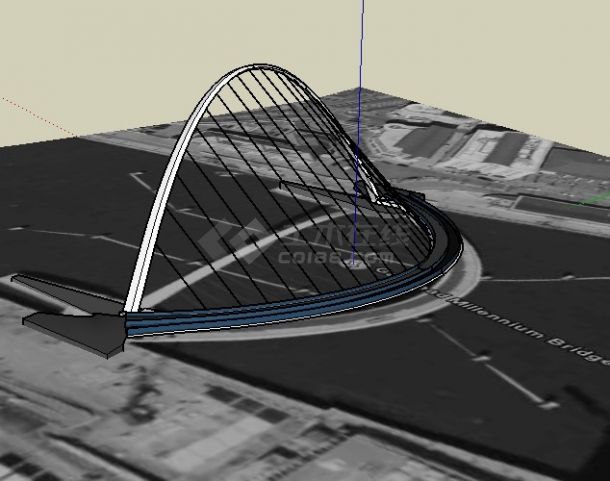 英国盖茨亥德千禧桥SＵ模型-图一