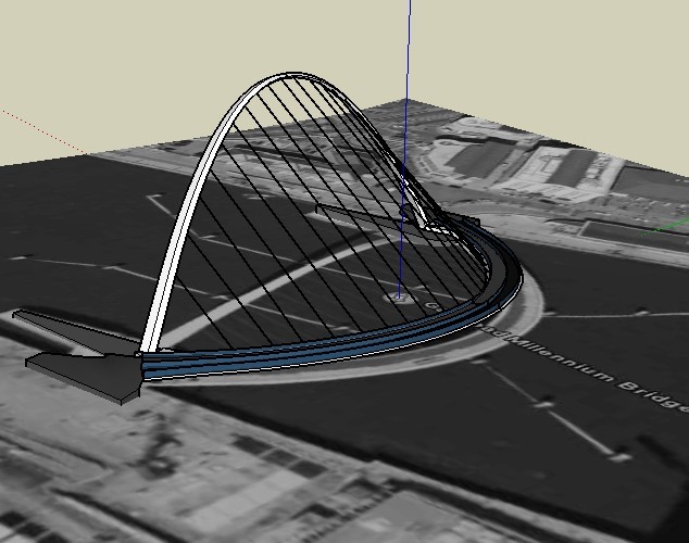 英国盖茨亥德千禧桥SＵ模型_图1