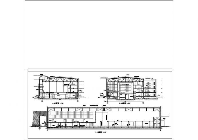 中海会所建筑施工图的完整CAD图纸_图1