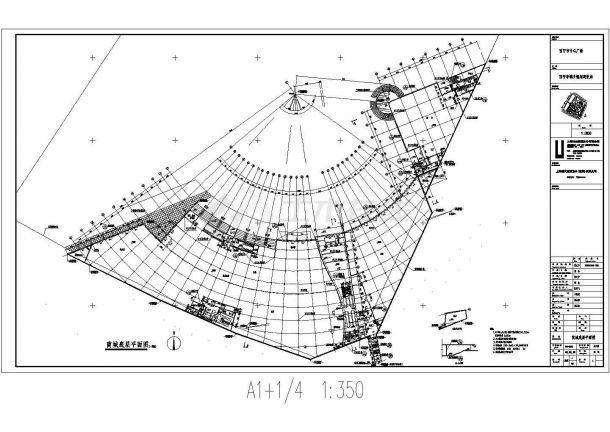 青海西宁市城市中心广场设计CAD图-图一