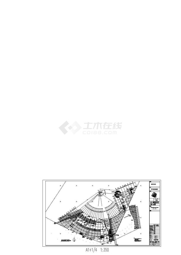 青海西宁市城市中心广场设计CAD图-图二