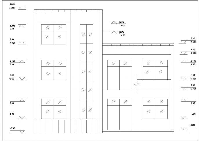 自由住宅楼-民房的完整CAD建筑图纸_图1