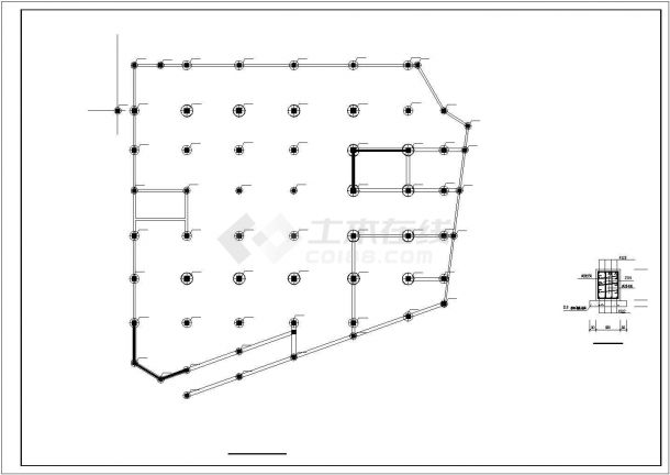 底框住宅楼结构设计CAD施工详图-图二