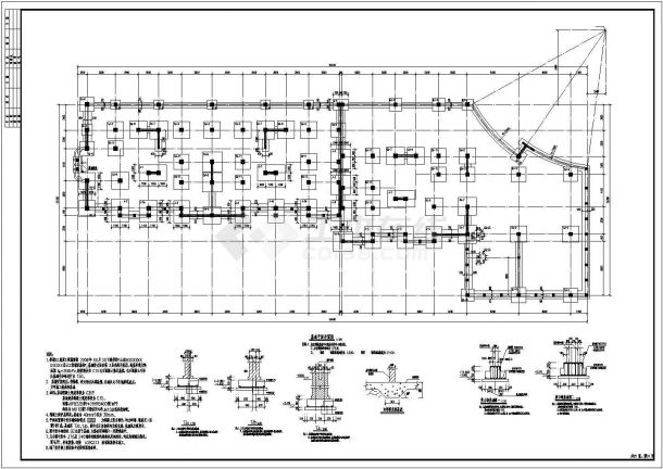 底框四层住宅楼砖混结构设计施工CAD图-图一