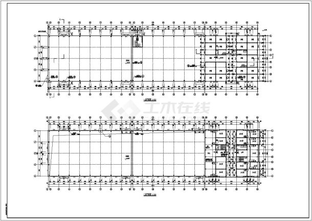 上海某地二层框架结构菜市场建筑施工图-图二