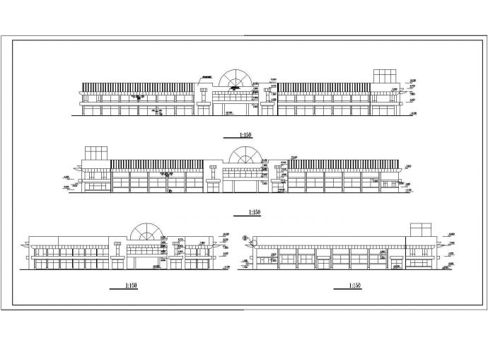 某地区某局部二层农贸市场建筑设计施工图_图1
