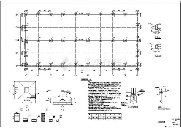 某地轻型门式刚架结构厂房施工图纸(建筑+结构)-图二
