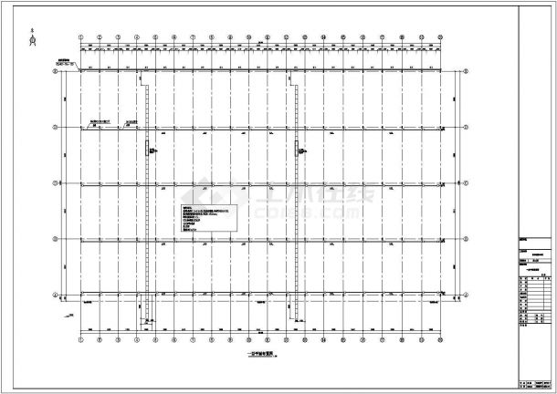  Construction drawing of a single-layer steel structure workshop (4 spans) - Figure 2
