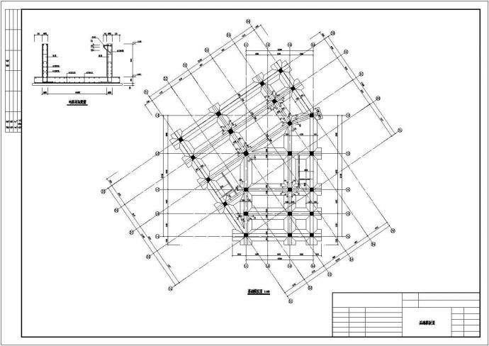 某地条基框架结构宾馆全套结构施工图_图1