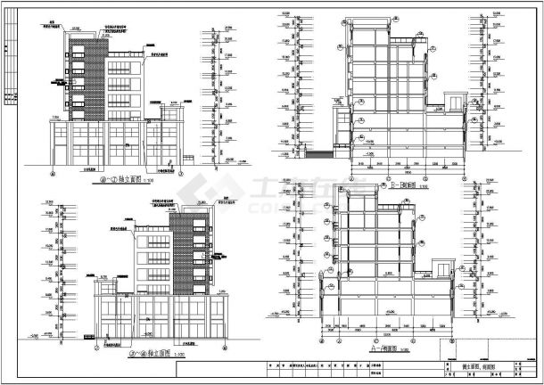 某六层商住楼带跃层建筑设计施工图-图二