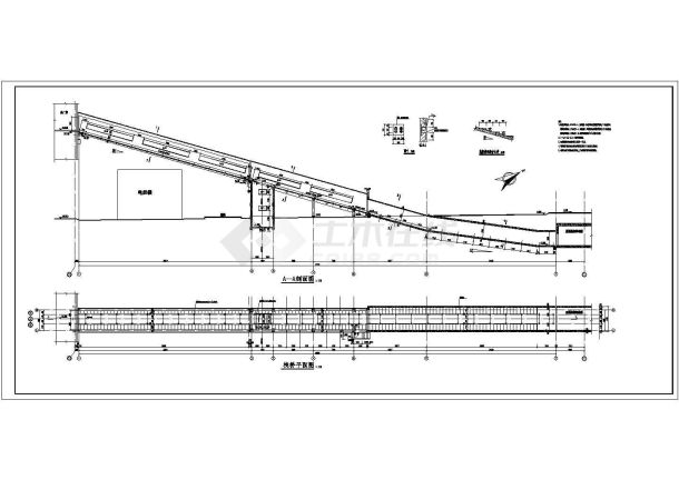 某工业输送皮带通廊栈桥结构施工图纸-图一