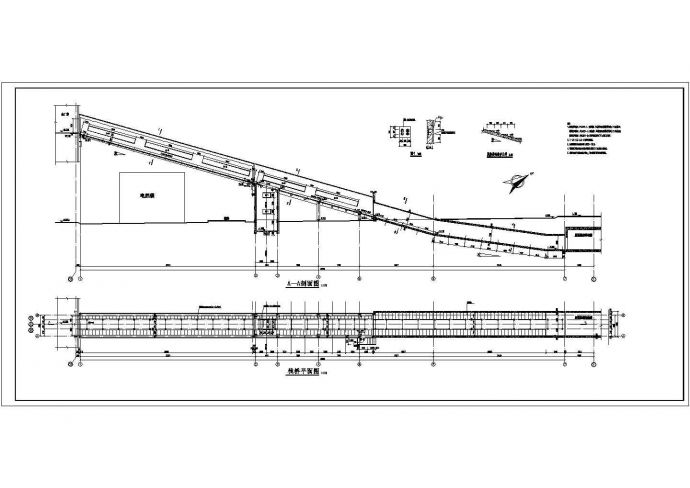 某工业输送皮带通廊栈桥结构施工图纸_图1