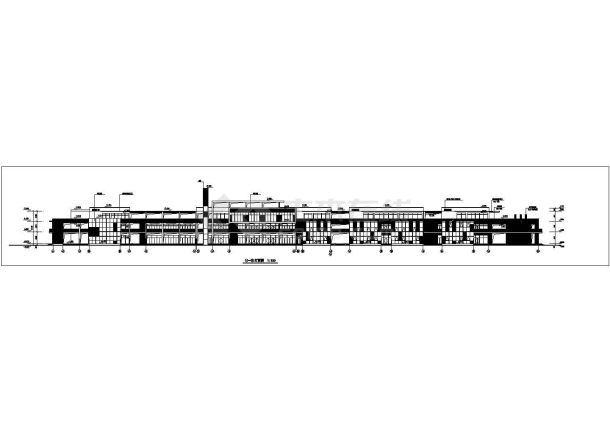 商业街建筑设计带效果图CAD施工图-图一