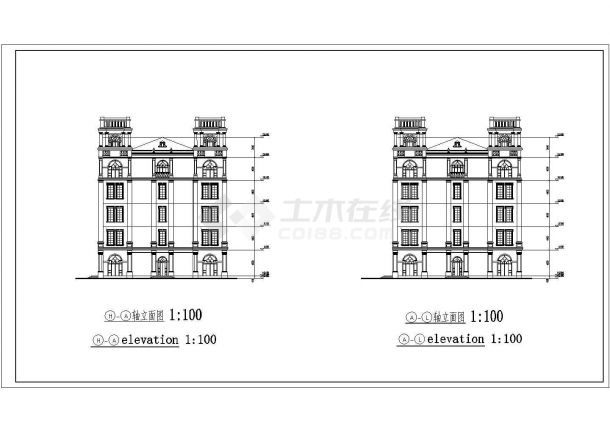 某大学五层欧式风格教学楼建筑设计方案图-图二