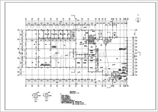 某地单层奥迪汽车4s店建筑设计方案图-图二