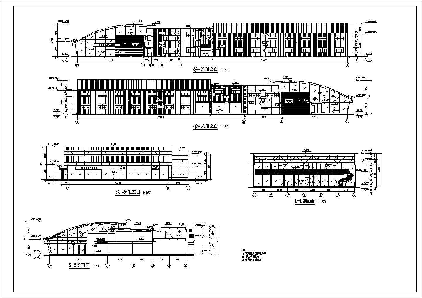 某地单层奥迪汽车4s店建筑设计方案图