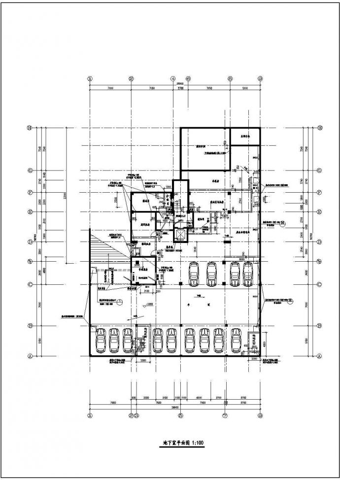 高层住宅楼施工平面图的完整CAD图纸_图1