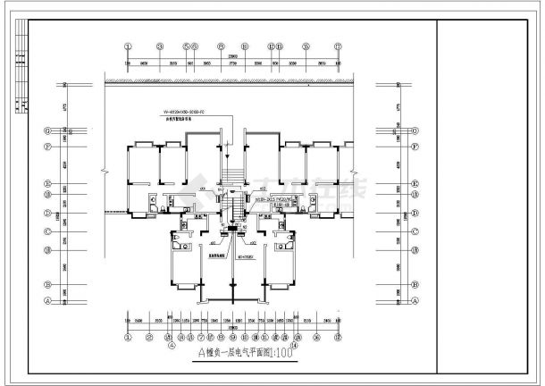 公寓全套具体电气设计施工CAD图-图二