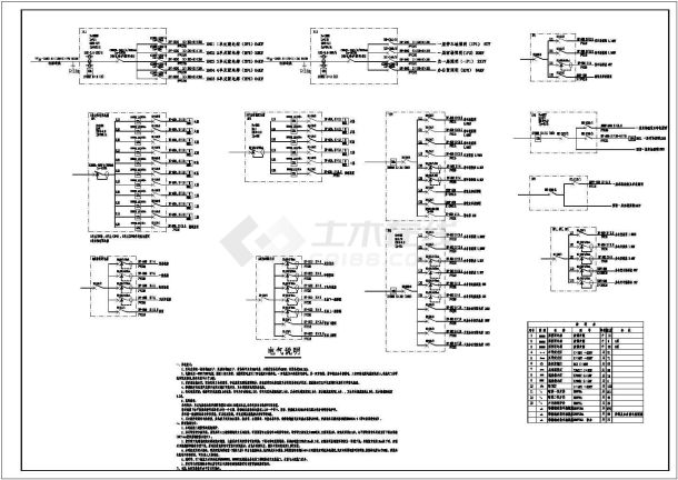  Full set of electrical design and construction CAD drawings of apartment and dormitory building - Figure 1