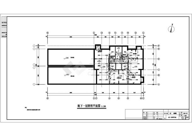 公寓宿舍楼电气设计全套cad施工图纸-图二