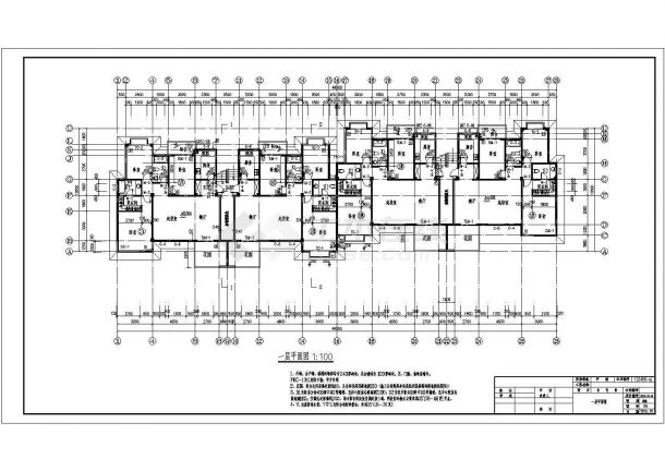 某地六层砖混结构住宅建筑设计施工图纸-图二