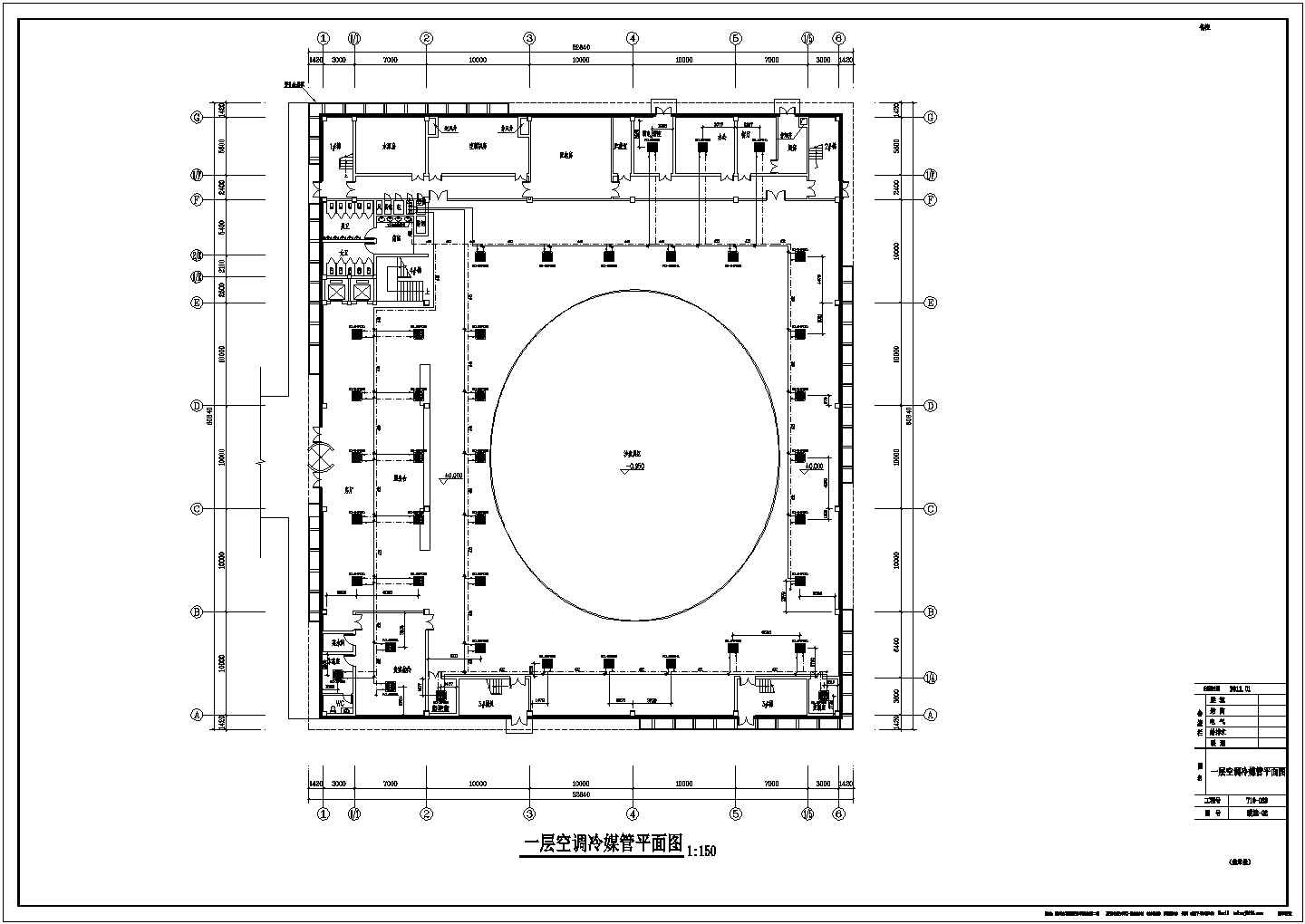 瓯江口二层指挥部展示厅空调设计施工图纸