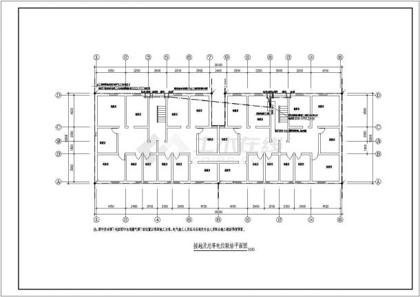 教工宿舍全套具体电气设计施工CAD图-图二