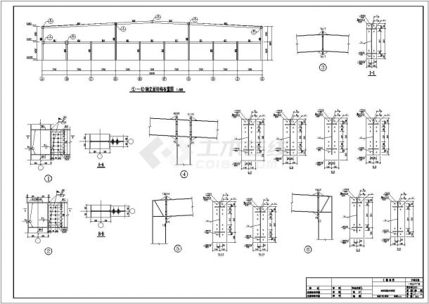 某地二层钢结构家具厂房全套结构施工图-图二