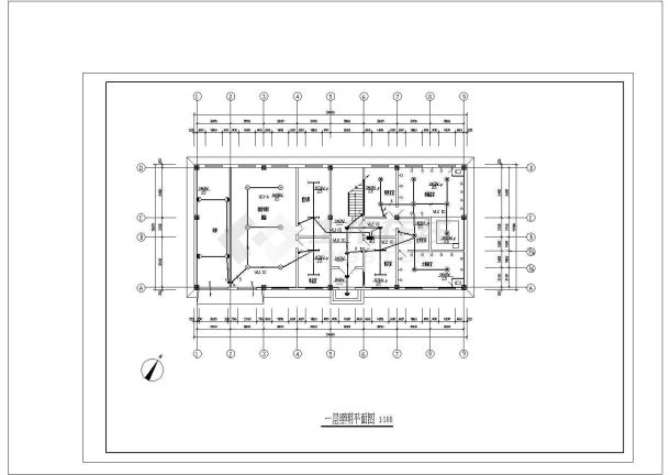 宿舍楼全套具体电气设计及施工CAD图-图一