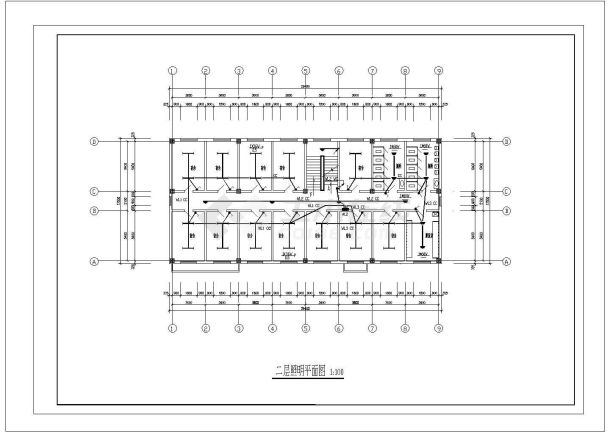 宿舍楼全套具体电气设计及施工CAD图-图二