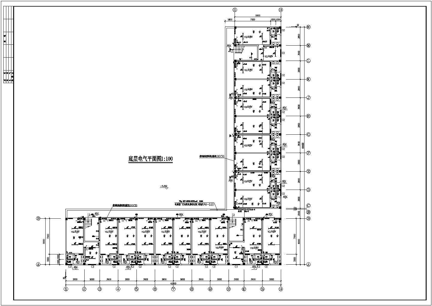 宿舍楼全套具体电气设计及施工CAD图纸