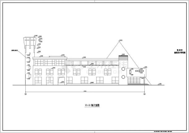 温州3层混凝土框架社区幼儿园建筑施工图纸-图二
