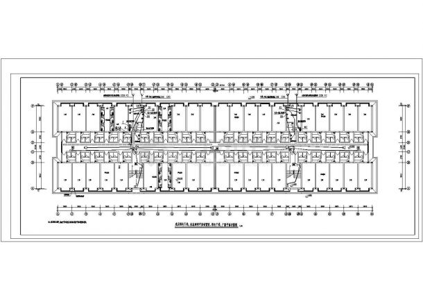 学校宿舍楼群弱电电气设计全套cad施工图-图一
