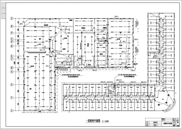 职工宿舍强电全套具体电气设计施工CAD图-图二