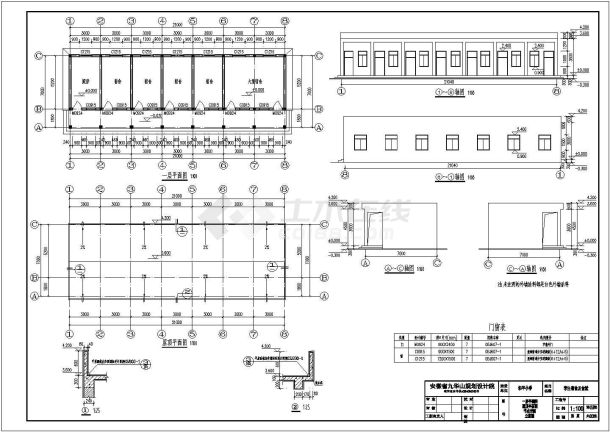 池州市唐田镇小学宿舍建筑设计施工图-图一