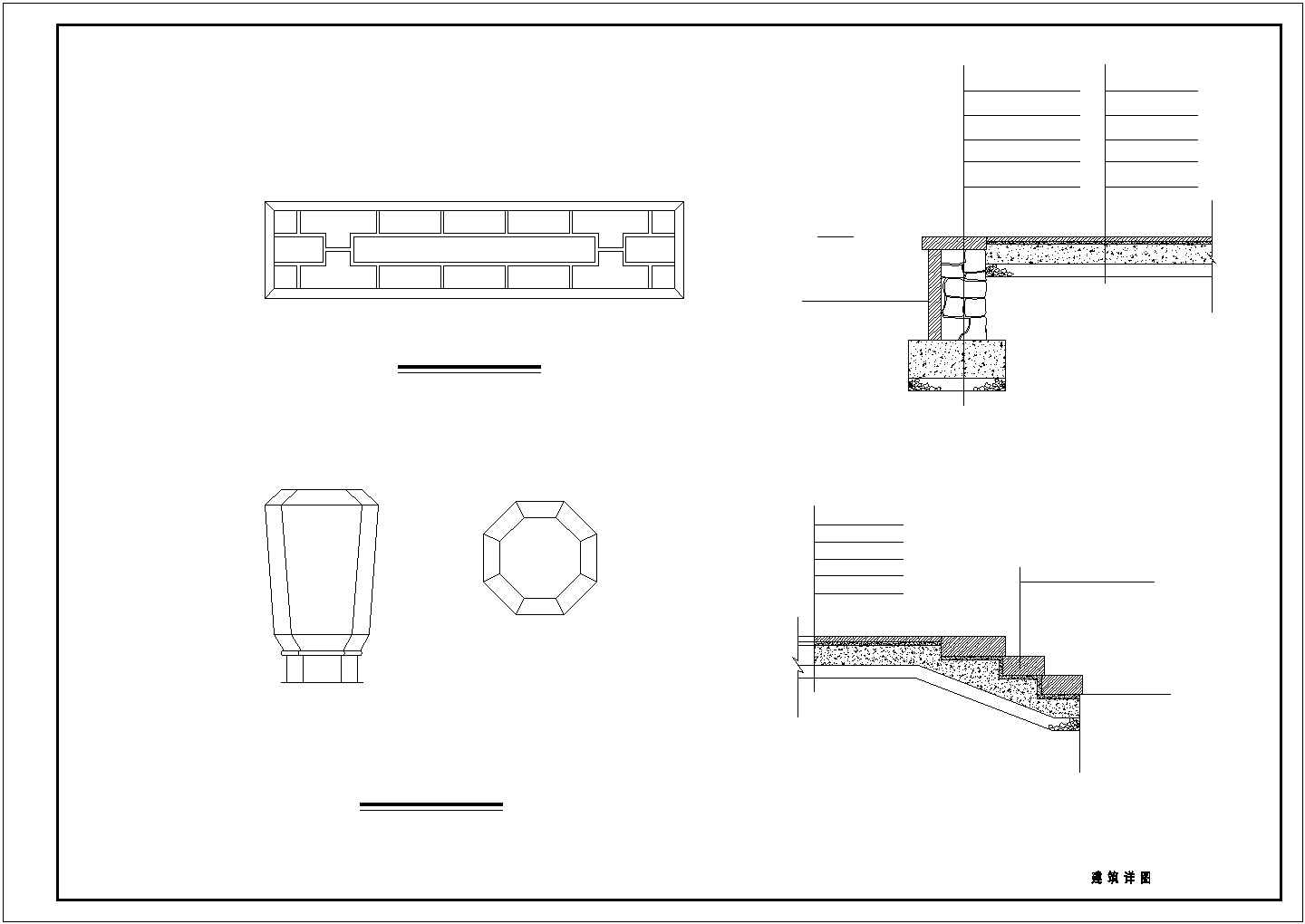苏州某园林亭子平面施工CAD详图