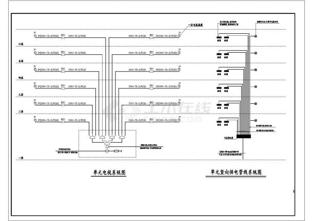 多层住宅全套具体电气设计与施工CAD图-图二