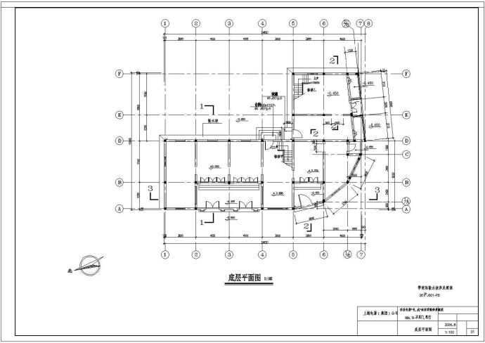 南京西路九十号楼老建筑平面设计图_图1